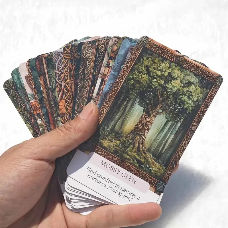 50 Pcs 13x8cm Celtic Magic Oracle Cards Create Your Magical Deck for Spiritual Practice Card Games — image 4