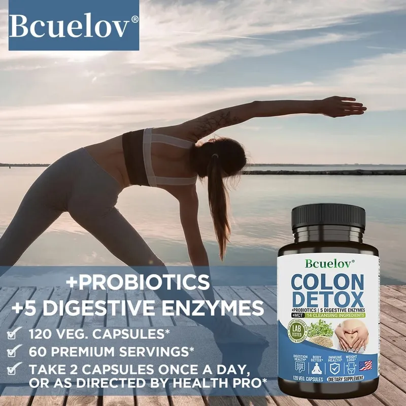 Complément détox pour le nettoyage du côlon – Nettoyage de l'intestin et probiotiques – Digestion naturelle, constipation et soulagement de l'intestin, santé intestinale — image 6