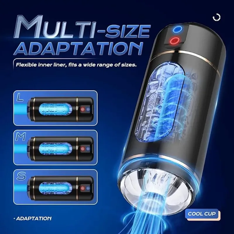 10 Frequency Male Vibration Masturbation Cup Intelligent Voice Interactive Aircraft Cup Penis Exercise Device Adult Sex Products — image 3