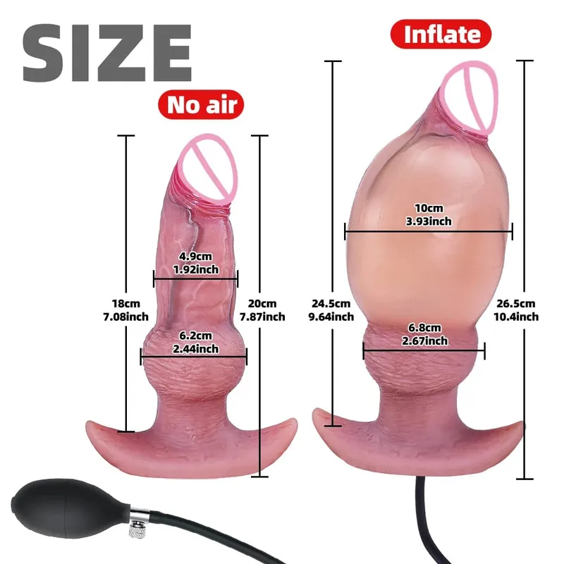 Butt Plug Inflatable Anal Plug Anal Wearable Buttplug Monster Dildo Knot Anal Trainer Adult Sex Toys for Men Gay Women Sex Toy — image 6