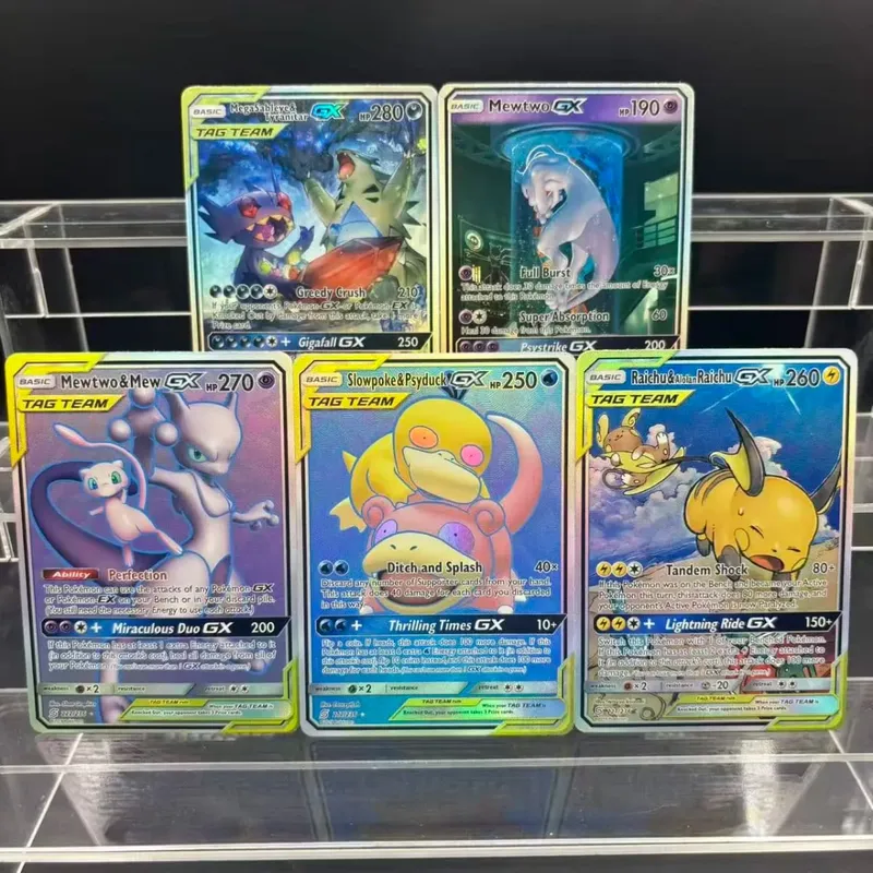 DIY Collection Cards Zekrom Umbreon Espeon Mewtwo GX EN Self Made Single Card Classic Game Anime Card Gift Toy — image 25