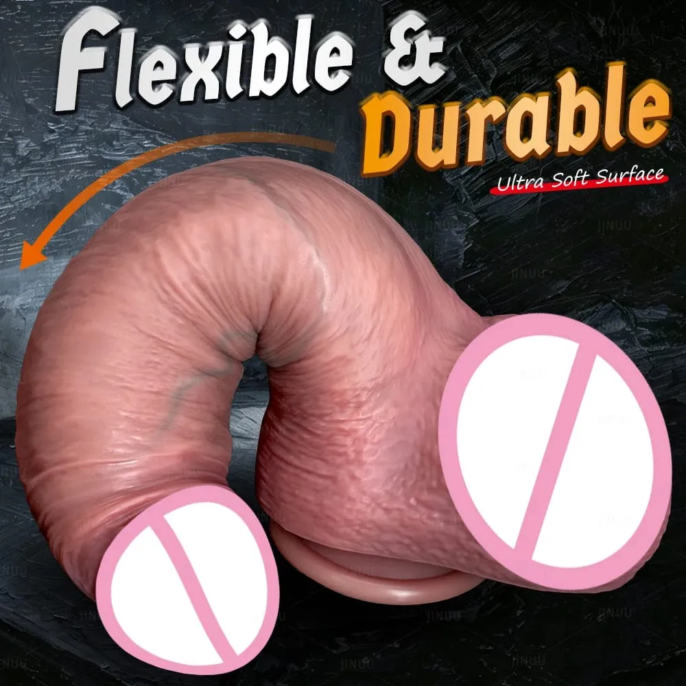 Thick Dildos Realistic Silicone Strapon Dildo Women Sex Toys G-spot Masturbation Big Penis Dick Strap on Anal Dildo Lesbian 18+ — image 5