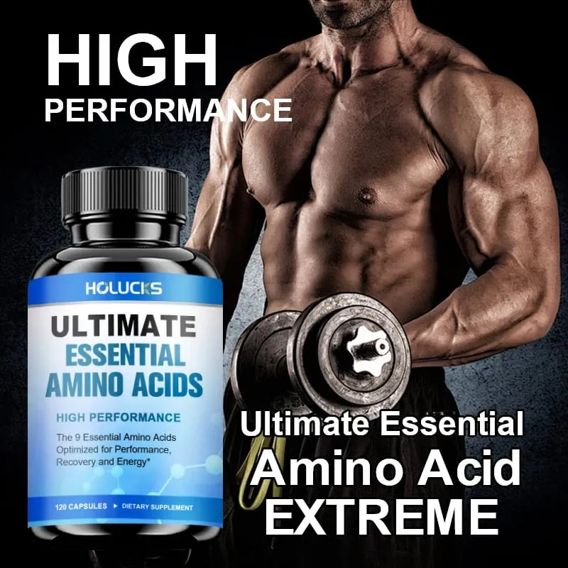 Advanced Body Building Amino Acid Capsules-Helps Increase Strength Endurance Protein Synthesis Build Muscle Mass Abs Energy — image 3