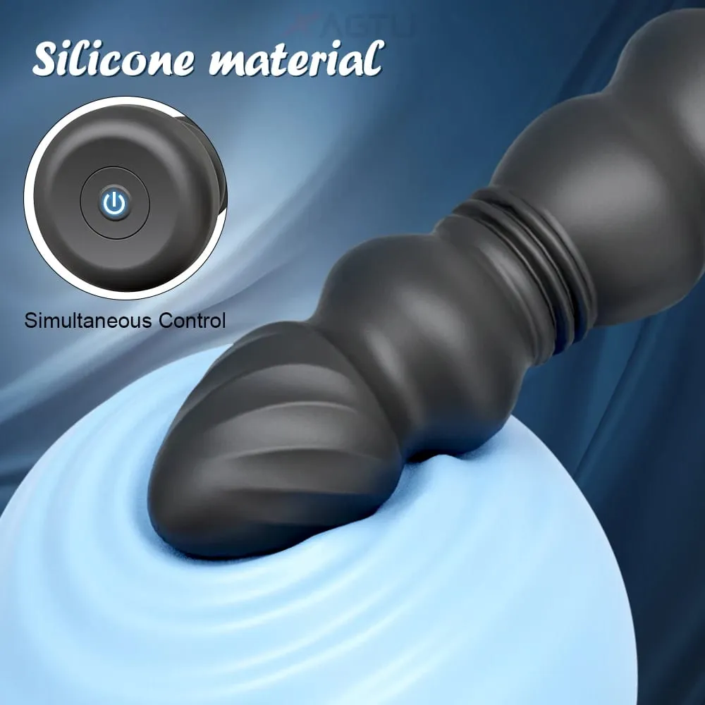 Pagtulak ng Anal Plug Vibrator Butt Plug Male Prostate Massager Teleskopiko G Spot Vibrator Stimulator Mga Laruan ng Seks para sa Babae Mga Lalaki 18+ — image 3