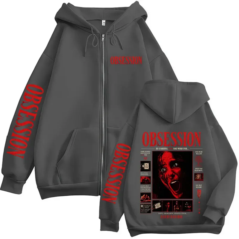 Horror Movie Obsession Nikki Merch Zipper Hoodies Men's Women Casual Loose Long Sleeves Zip Up Hooded Sweatshirts Jackets Coats — image 4