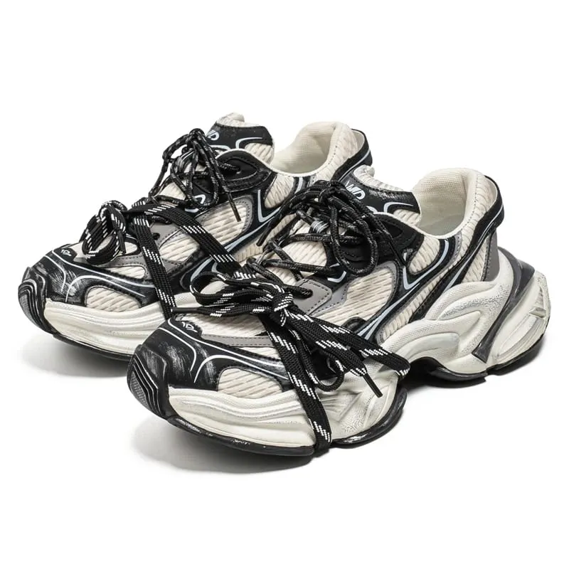 2025 New Women's Shoes Mesh Sneakers Casual Shoes White Couple Dad Shoes Ladies Autumn Star Same Style Flat Sport Anti-slip — image 8