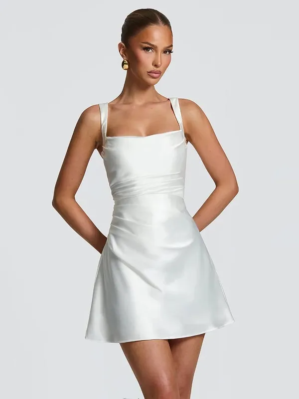 Elegant Solid Pleated Halter Women's Dress Fashion Sleeveless Backless Waist-cinching Split Maxi Dresses Summer Party Gowns 2026 — image 18