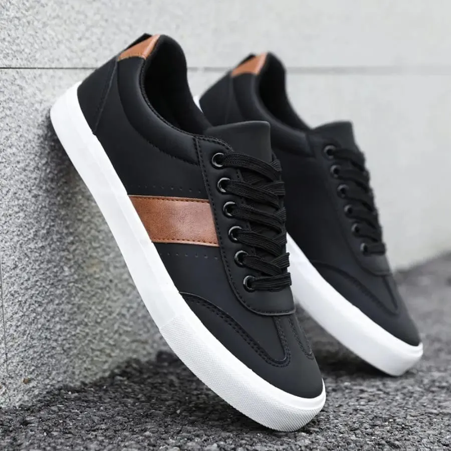 Men's Fashionable Casual Sports Sneakers - Round-Toe Lace-Up Design Offering a Comfortable Experience Suitable for All Seasons