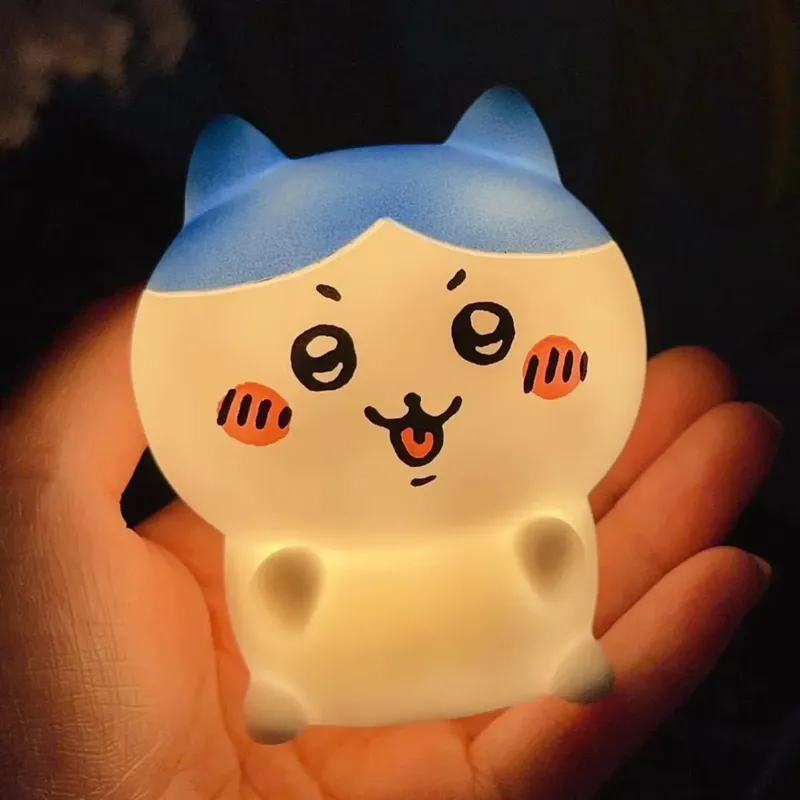 Kawaii Chikawa Bedroom Desktop Decoration Hachiware Usagi Cartoon Vinyl Doll Night Light Luminous Toy Surprise Girl Gifts — image 9