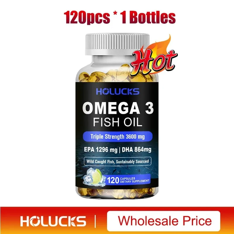 Omega 3 Fish Oil Supplement with EPA 1300mg DHA 900mg Support Heart & Brain Health Antioxidant Immune Energy Boost
