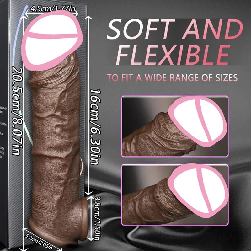 Mga Laruang Sex ng Lalaki na Reusable Realistic Stretchable Silicone Penis Ring Cock Ring Delay Ejaculation Semen Lock Ring Mga Sex Toys para sa Lalaki Penis Sleeve Soft Penis Dildo Locking Ring At Makatotohanang Texture Sheath Cock Ring Penis Angkop Para sa Mga Lalaki Mag-asawa Se — image 8