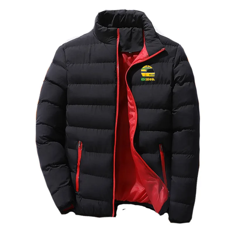 Ayrton Senna 2024 Herr Nytt höst- och vintertryck Varm högkvalitativ fritidskomfort Fyrfärgad bomullsjacka huvtröja — image 3