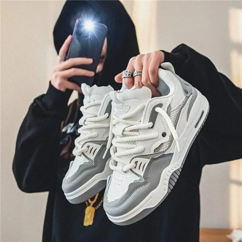 Casual Shoes for Men Board Shoes Patchwork Skating Sports Running Sneakers Non-Slip Soles Fashion Mens Sneakers Tenis Masculino — image 9