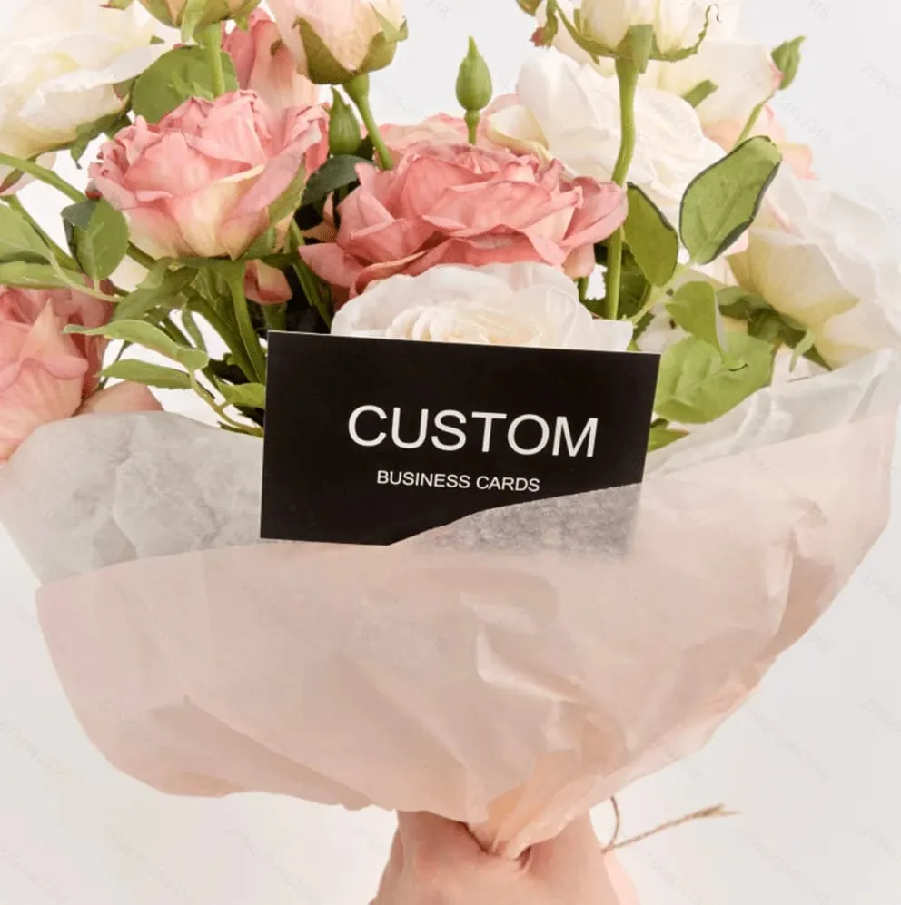 200/500/1000pcs Customizable Cards Personalized Business Cards with Acrylic Storage Box Matte Film Thank You Invitations — image 3