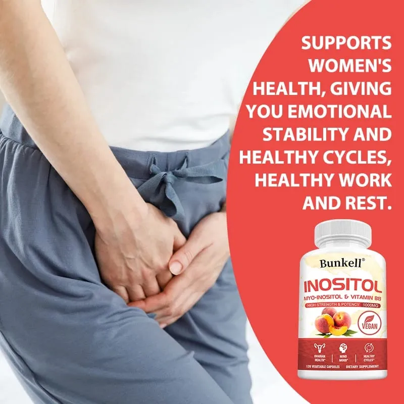 Inositol 1000mg Capsules - Fat Metabolism Liver Health Ovarian Immune System Support Skin Balance & Hair Growth Supplement — image 2