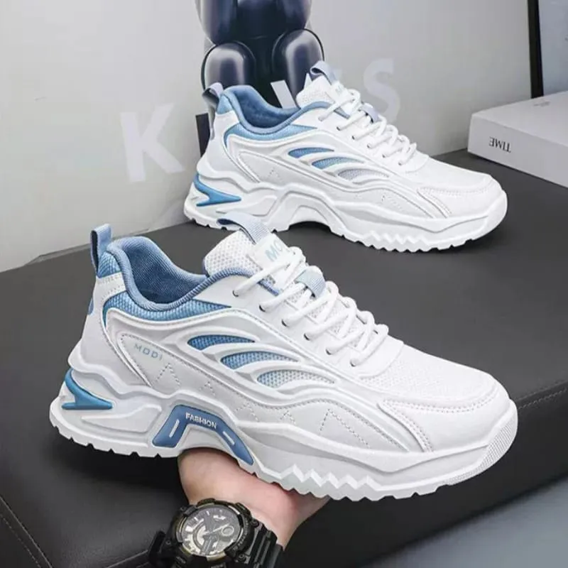 Men Sneakers Spring Summer Breathable Mesh Casual Shoes Platform Chunky Dad Footwear Lace Up Walking Running Shoes — image 1