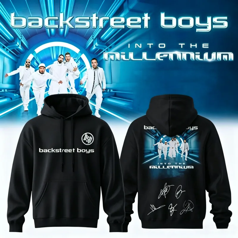 2026 Y2K Millennium Pop Band Hoodie Double Sided Graphic Print Oversized Pullover Vintage Fan Hooded Sweatshirt — image 3