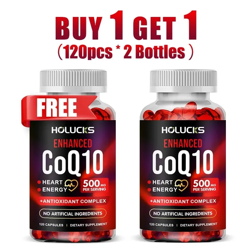 Buy 1 Get 1 Free! CoQ10 500mg Supplement for Heart Health Energy Production & Antioxidant Promotes Radiance Men & Women — image 8