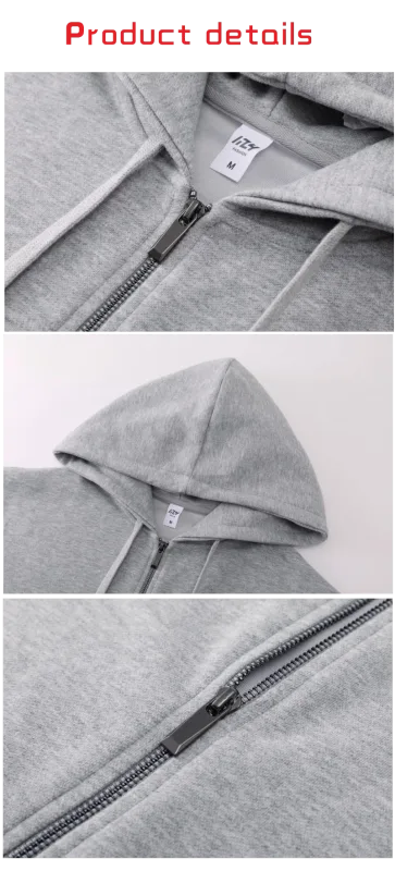 Moletom com capuz da moda, moletom com capuz, jaqueta com zíper personalizada, cardigã, logotipo impresso, logotipo bordado, roupas de algodão puro masculino e feminino — image 2