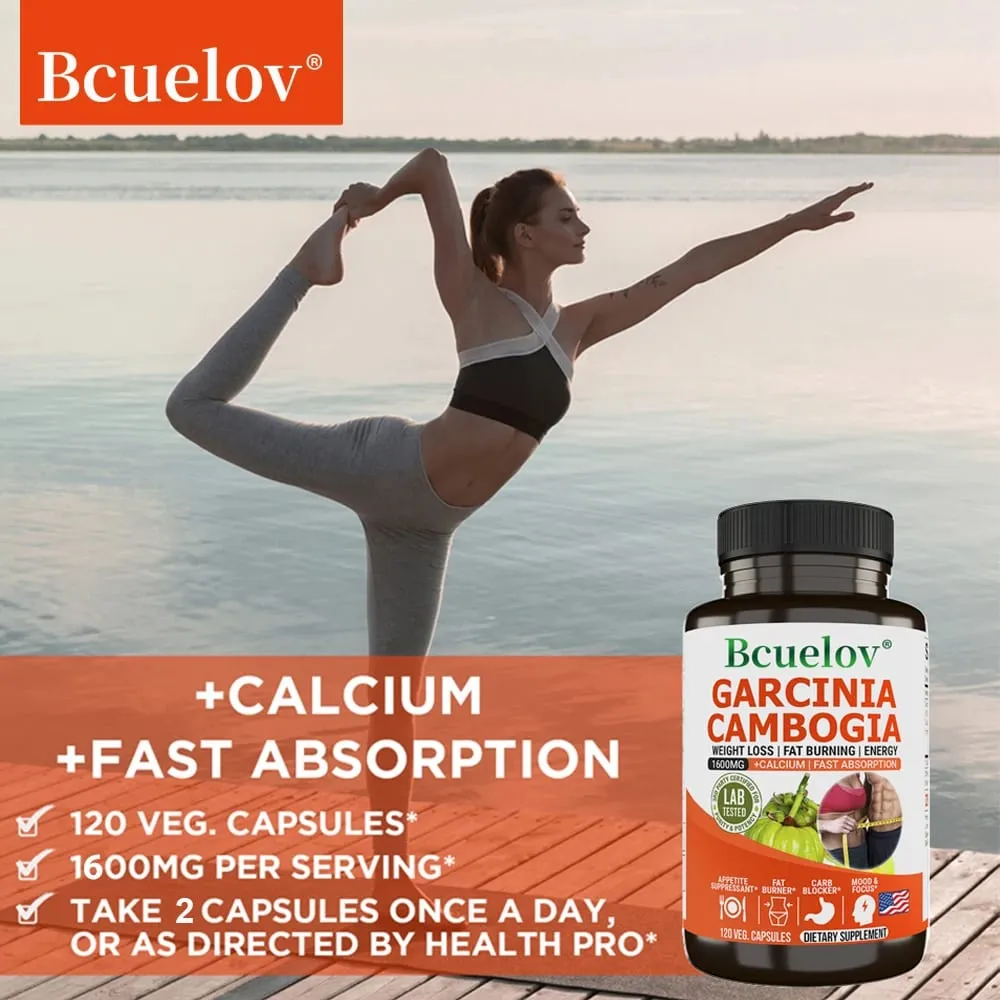 Bcuelov Garcinia Cambogia Capsule for Women & Men Fat Burning Intestinal Cleansing weight Management Supplement NON-GMO — image 3