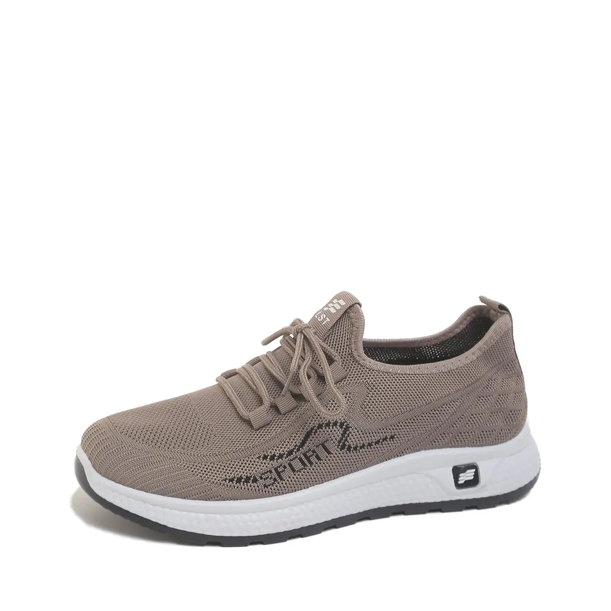 Minimal Solid Hue Men Mesh Lace-Up Footwear Fine Hollow Perforated Knit Upper Bump Carved Black Outsole Versatile Trainer — image 8
