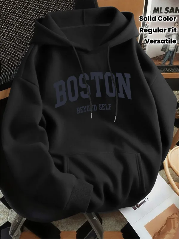 2026 New Men's Loose Hoodie Thin Spring Autumn Versatile Casual No Pilling Fade Resistant