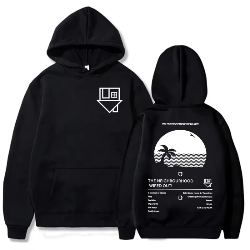 Album Wiped Out Printing Hoodies NBHD The Neighbourhood Band Sweatshirts LongSleeve Hooded Pullovers environmental protection — image 14
