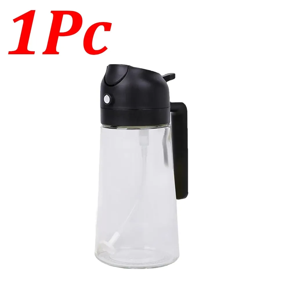 Pulvérisateur d'huile d'olive en plastique 500ml 2 en 1, 1 à 4 pièces, pulvérisateur d'huile de cuisson pour friteuse à Air de cuisine, cuisson de salade, grillades BBQ