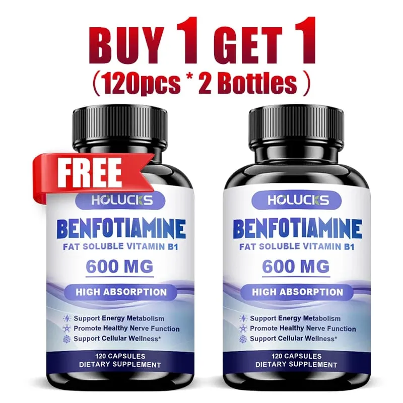 Benfotiamine Supplement High Absorption Vitamin B1 Support Healthy Nerves Glucose Metabolism & Antioxidant Defense