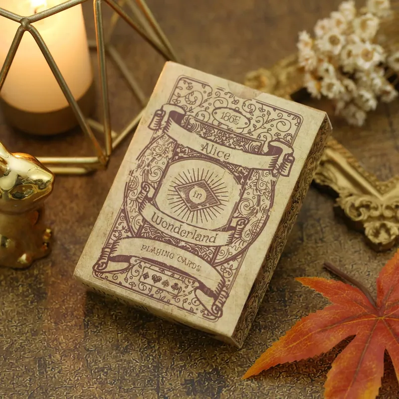 1Set Vintage Style Playing Cards Alice in Wonderland Poker Playing Cards Deck Board Games Retro Poker Never open — image 3