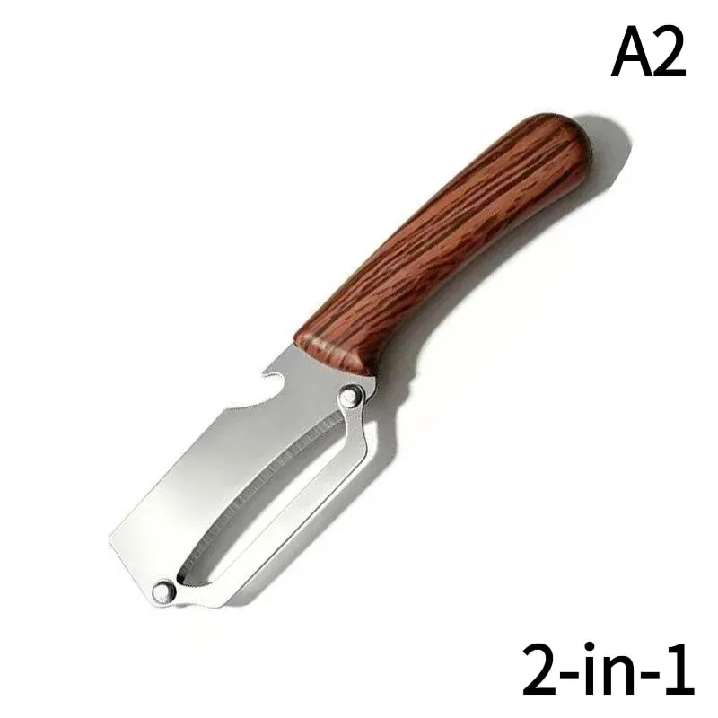 1Pc 2-in-1 3-in-1 Multifunctional Vegetable Peeler With Bottle Opener For Peeling And Slicing Fruits Shredding Scallions. — image 9