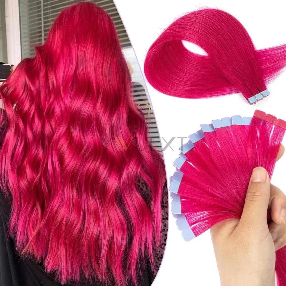 12-20 Inches Mini Tape in Human Hair in Fancy Colors Natural Straight Seamless Tape Hair Extensions for Outlet Hairstyles — image 1