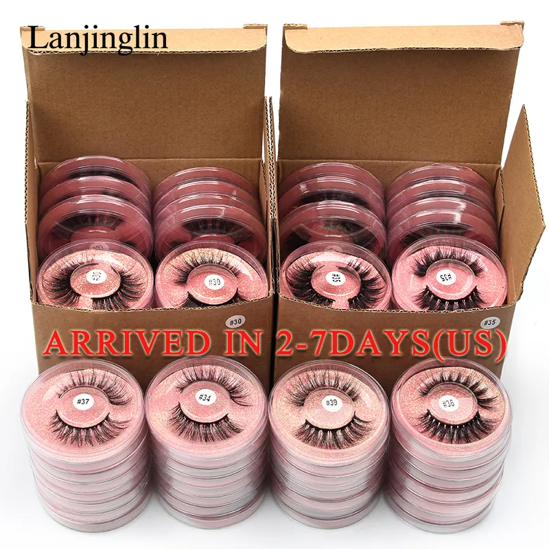 10 Style 4/100 Pairs Eyelash Natural 3D Mink False Eyelashes Makeup Fake Eye Lashes Faux Cils Make Up Beauty Tools Wholesale — image 2