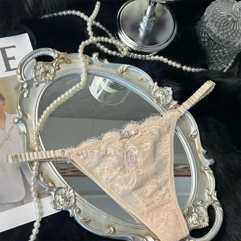 Roupa interior feminina de renda mini calcinha fantasia elegante cuecas sexy transparente lingerie feminina roupa íntima cintura baixa g-string — image 5