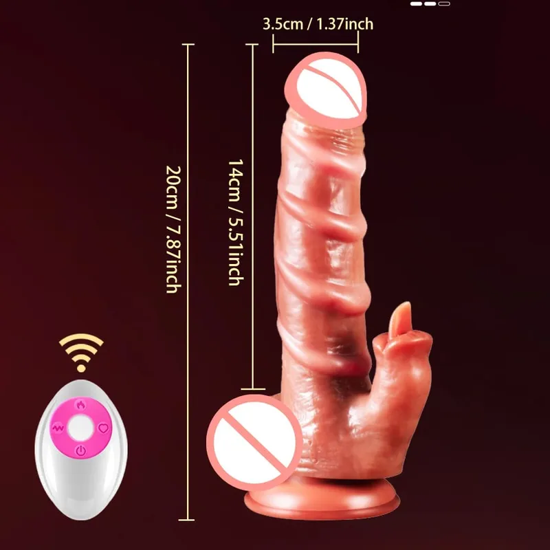 Realistic Dildos Sex Toys Telescopic Heating For Women Masturbation Sexy Adult Penetration Anal Thrusting Penis Dildo Vibrator — image 11
