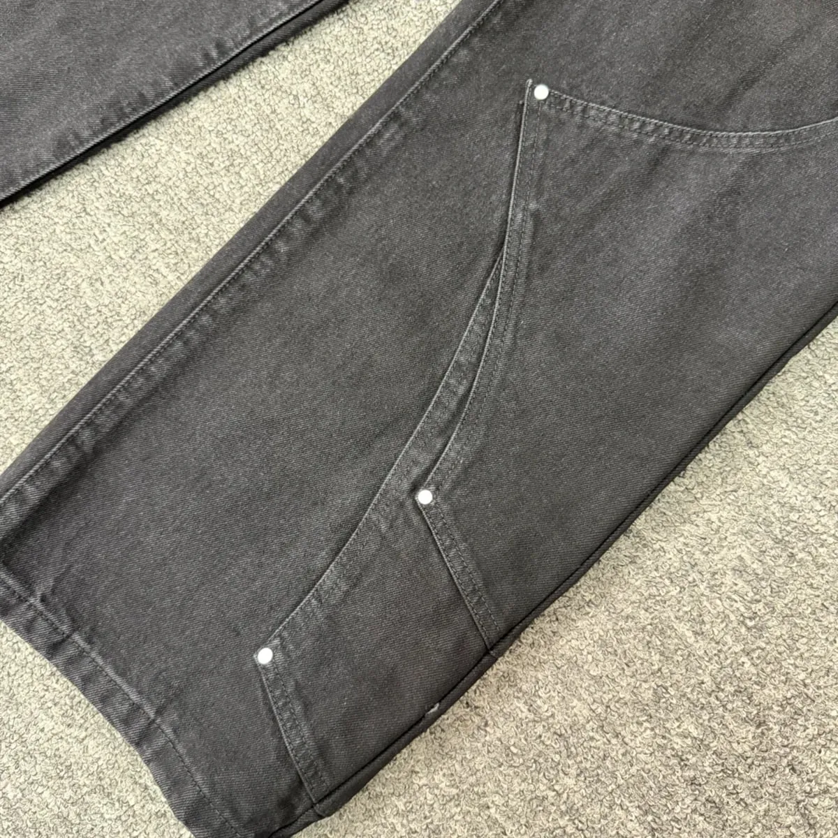 Streetwear Floral Embroidery Washed Baggy Jeans Pants for Men and Women Straight Casual Loose Denim Trousers Oversized — image 7