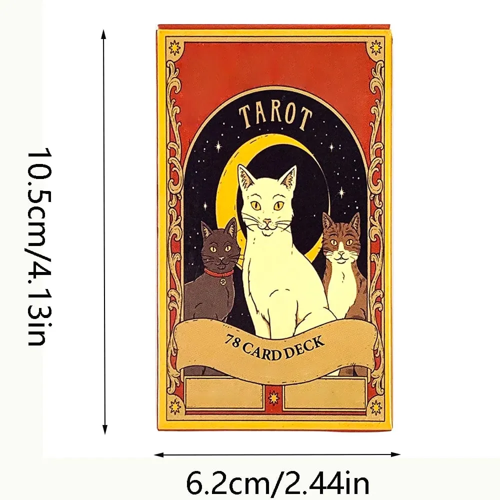 Hot-selling Tarot Cards A 78 Card Deck Unique Cards For Cat Lovers and Tarot Enthusiasts Cute Cards Game New Year Gifts
