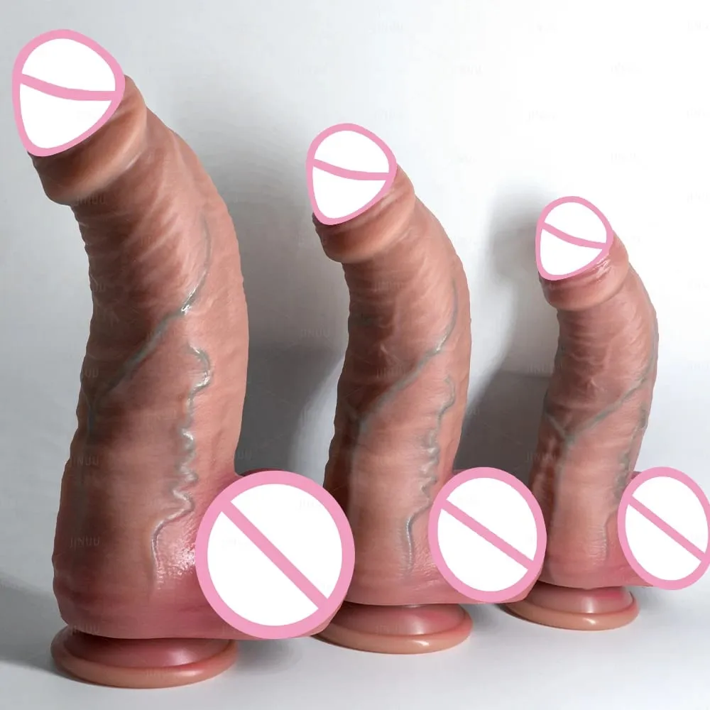 Realista 3 tamanhos fimose vibrador pênis realista silicone macio genitais masculinos masturbação vaginal ventosa pau mulher sexo anal — image 1