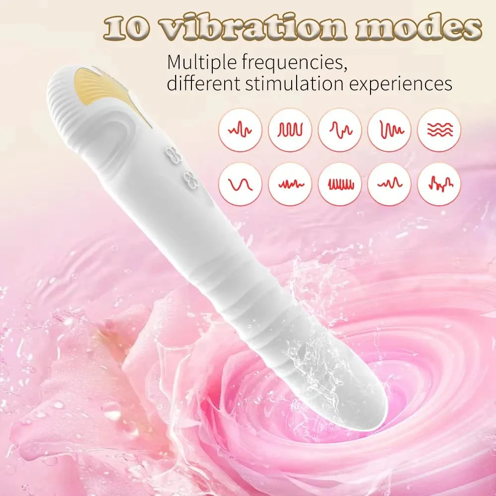 Vibrador de brinquedo sexual, estimulador vaginal dobrável de 10 frequências, masturbador feminino interativo, carregamento USB — image 4