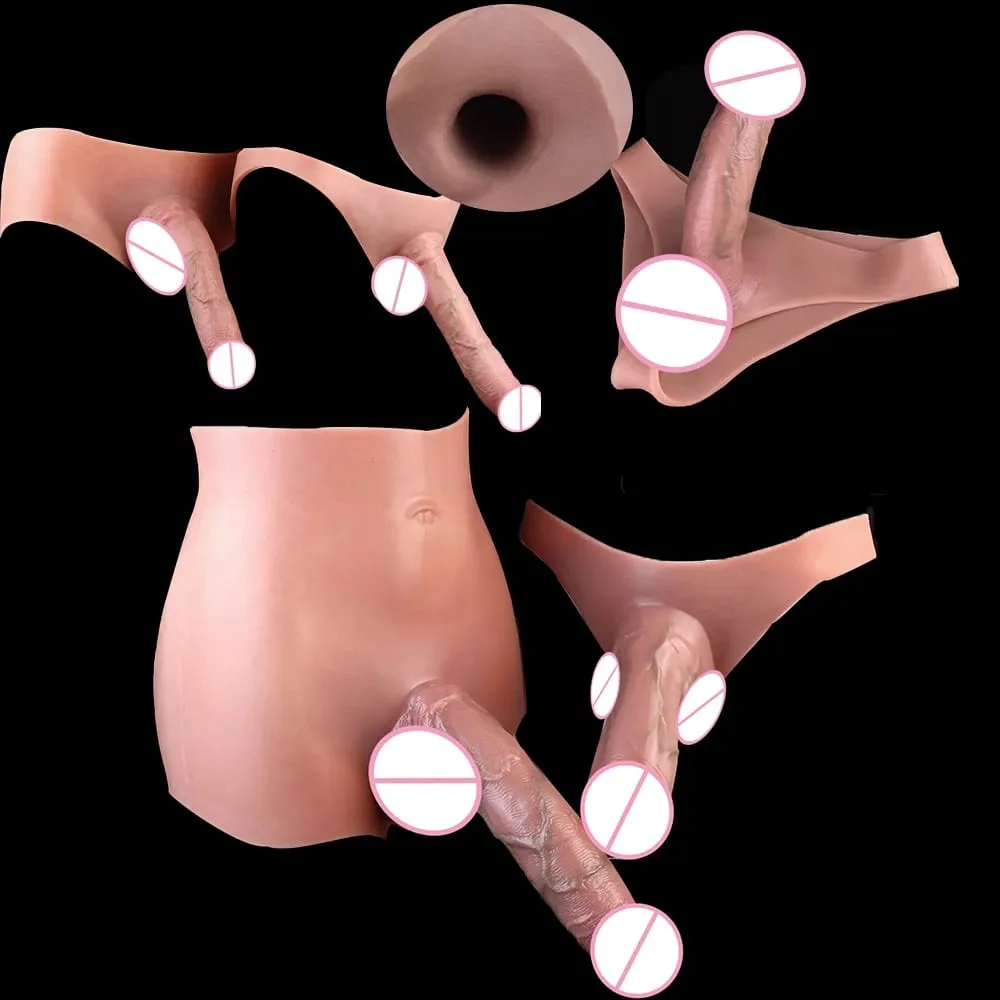 Strap-On Lifelike Penis Cover насадка на член Large Hollow DildoPants Intim vuxen sexleksak för par Sex — image 5