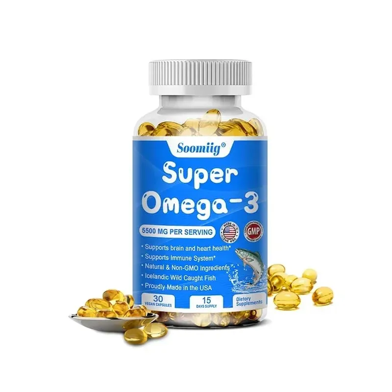 Triple Potency Capsules Omega-3 Fish Oil + DHA + EPA-Supports Joint Brain and Eye Health Enhances Immune Function Antioxidant — image 9