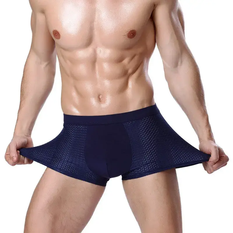 Panti ng Panlalaki Panlalaki Panlalaki Panlalaki Pack Shorts Boxers Underwear Slip Homme Calzoncillos Bamboo Hole Malaking Sukat — image 1