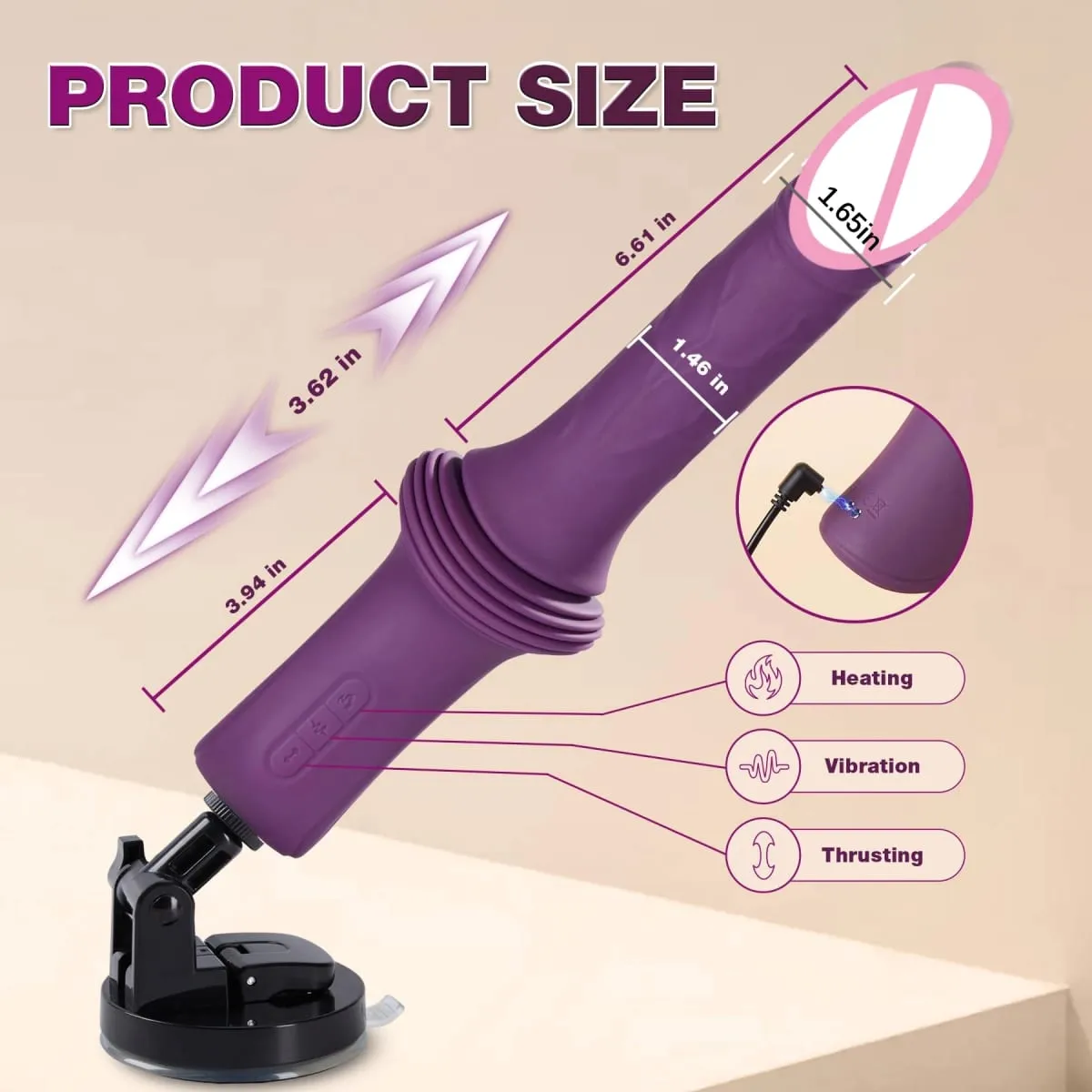 Beichao Sex Machine Thrusting Dildo Vibrator G Spot Vaginal Massager Babae Masturbesyon Suction Cup Heating Sex Toys — image 5