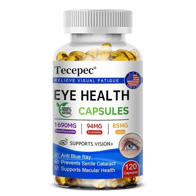 Lutein +Proanthocyanidin - Super Vision Support Supplement Supports Eye Health 120 Softgels