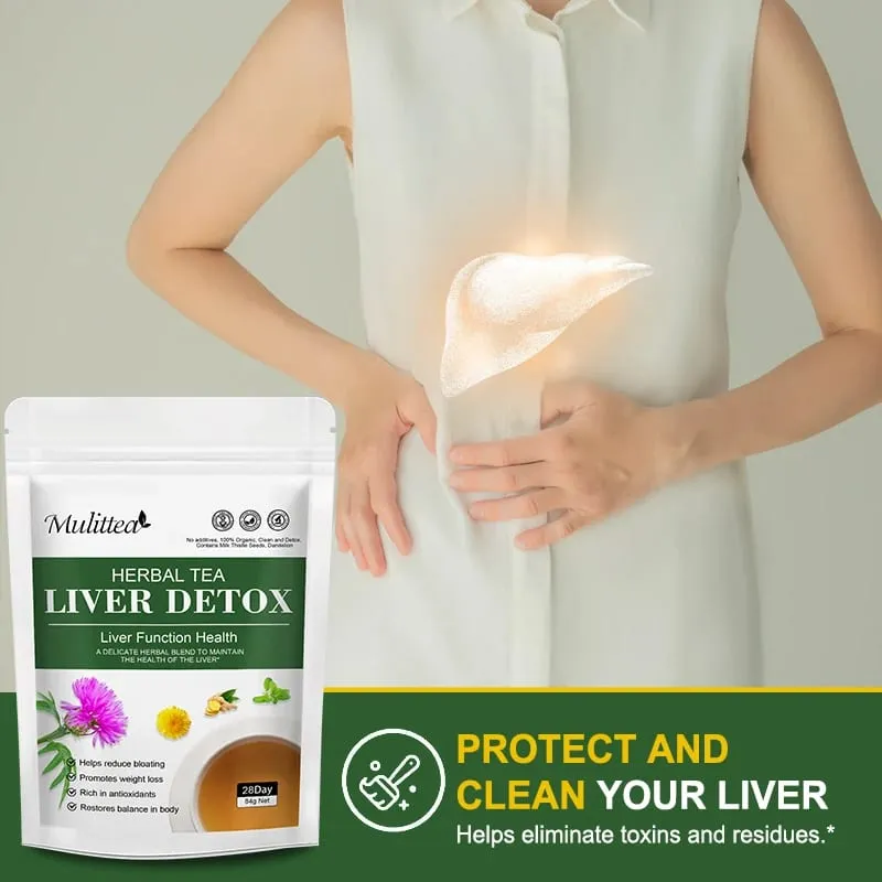 Mulittea 100% Natural Liver Cleansing Detox Drink 6 IN 1 Herbal Formula Support Liver Function Health and Healthy Skin Whitening — image 5