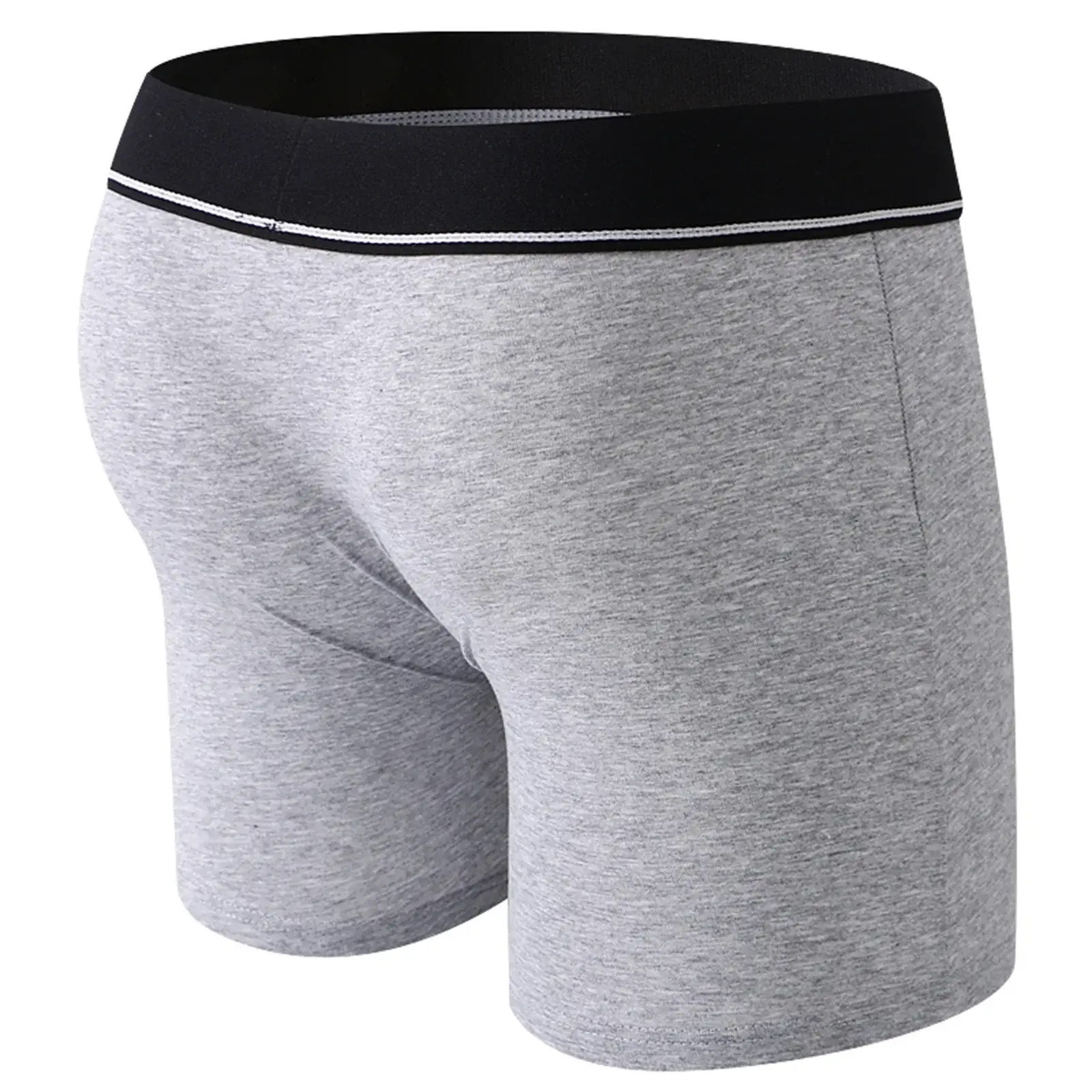 Anel peniano masculino sexy jock hole boxers cockring homem shorts roupa interior calcinha de algodão bolsa aberta cuecas longas boxershorts — image 10