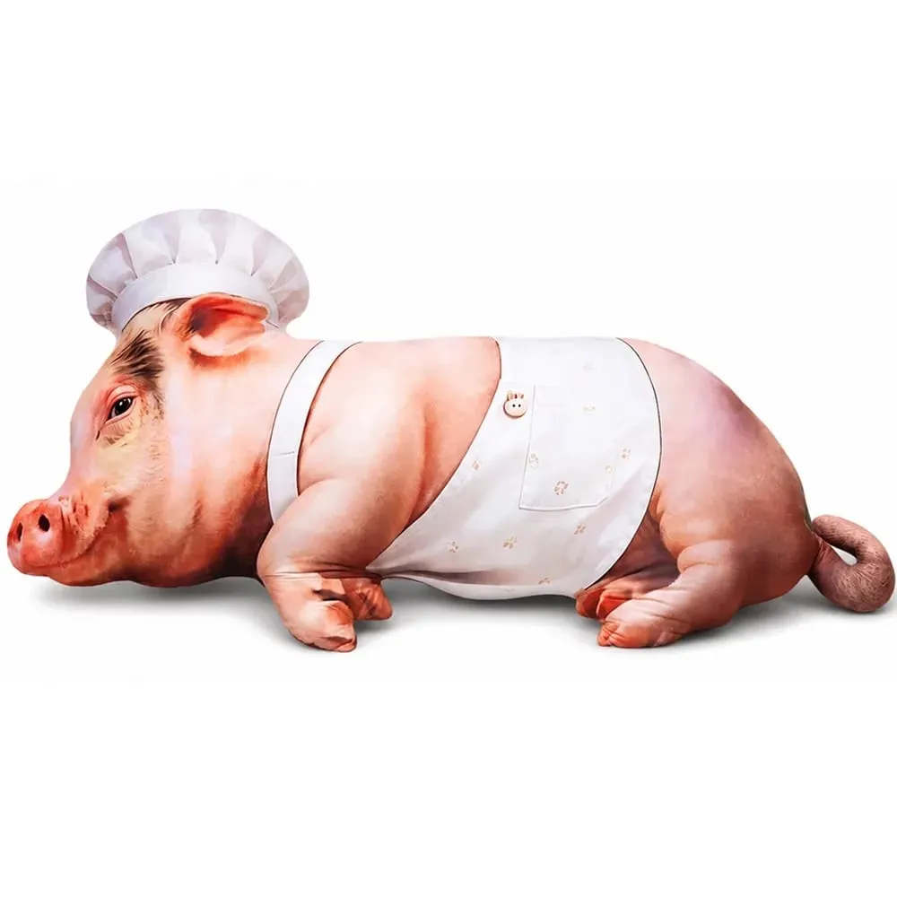 Material Animal Body Pillow PP Cotton Filled Soft Texture Animal Cushion 40cm Size Cute Design Pig Keychain Bedroom Use