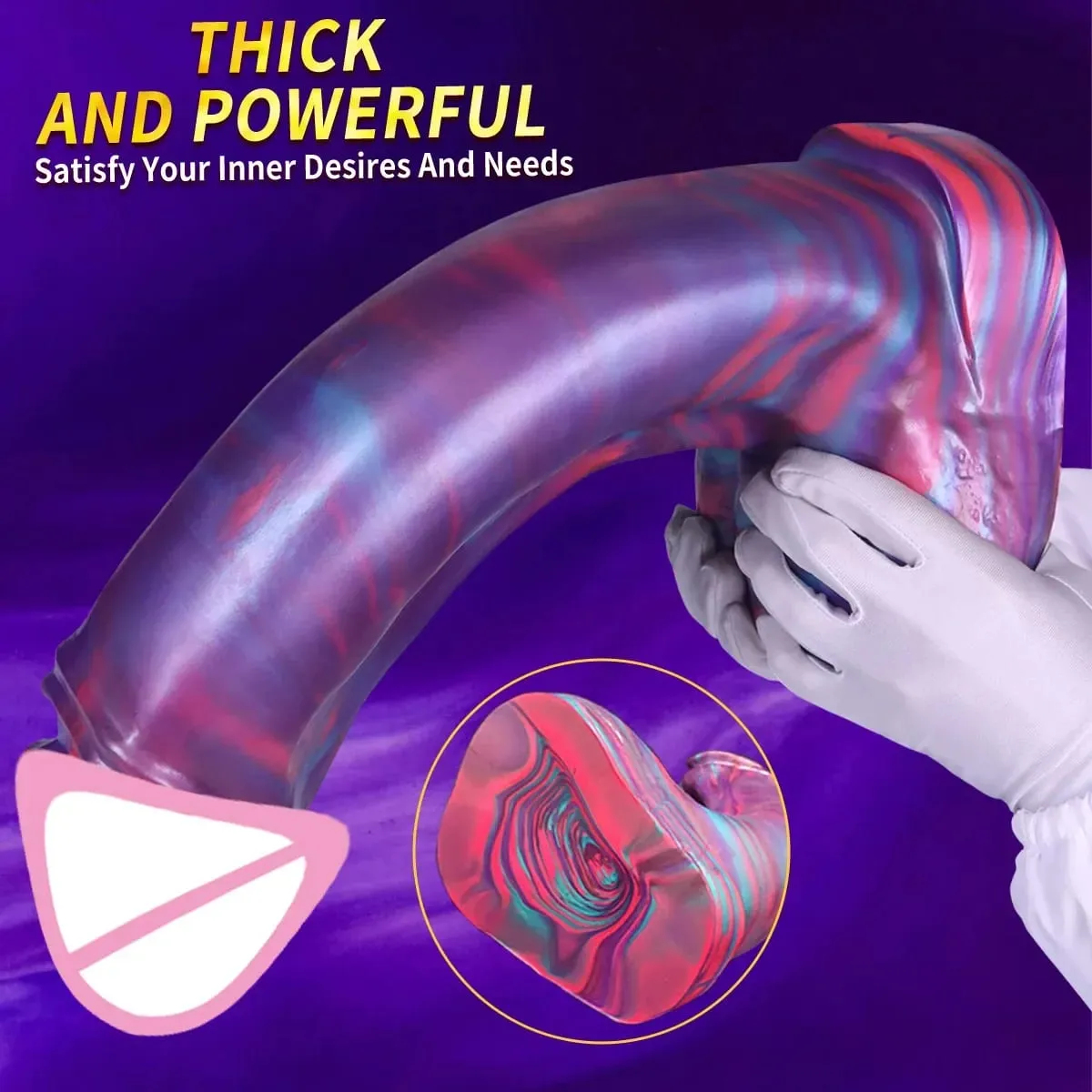 Napakalaking Dildo Babae Masturbesyon Pagpasok ng Anal Super Malaking Dick Anal Plug Expander Makapal na Penis Pang-adulto Mga Laruan sa Seks Dildos 18+ — image 2