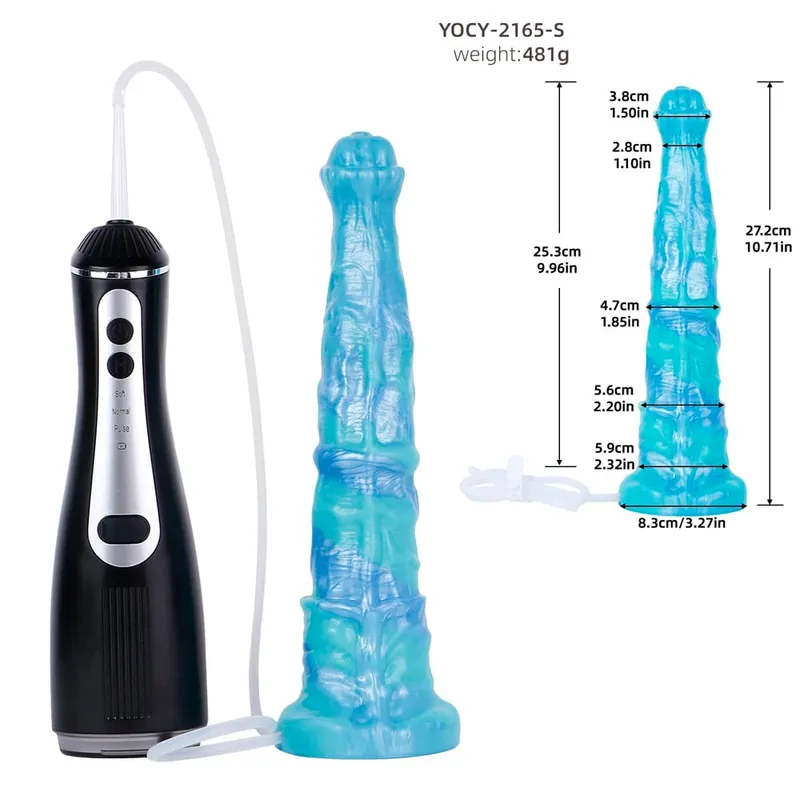 Silicone Electric Squirting Fantasy Dildos με βεντούζα Μασάζ προστάτη εκσπερμάτωσης πέους σεξουαλικά παιχνίδια για γυναίκες άνδρες — image 13