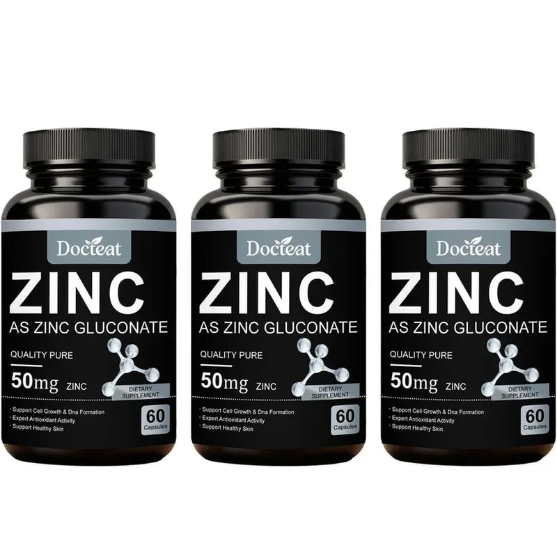 Docteat Zinc Bilang Zinc Gluconate Capsules 50 Mg Zinc Bawat Serving Immune Support Antioxidant Activity Malusog na Balat 60 Capsules — image 9